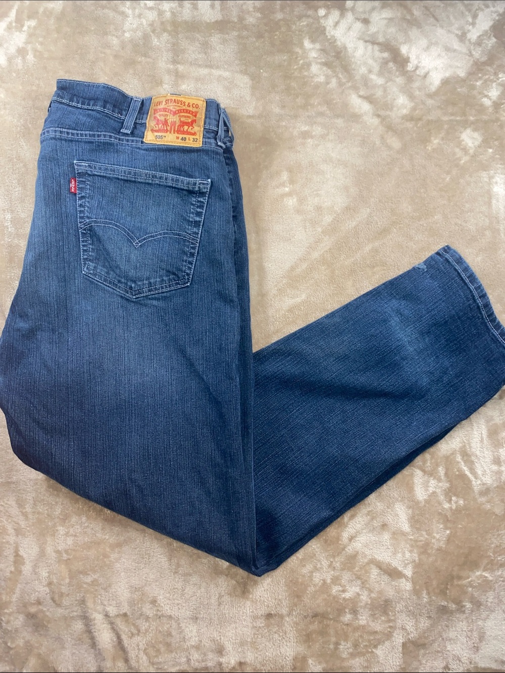 Levi's Straight Leg Jeans in Dark Blue Denim